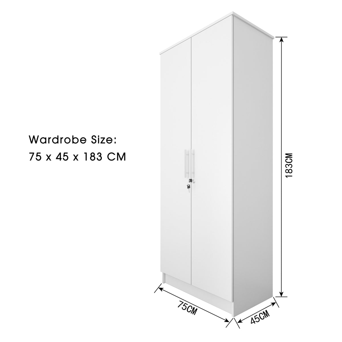 Ndidi White Armoires & Wardrobes