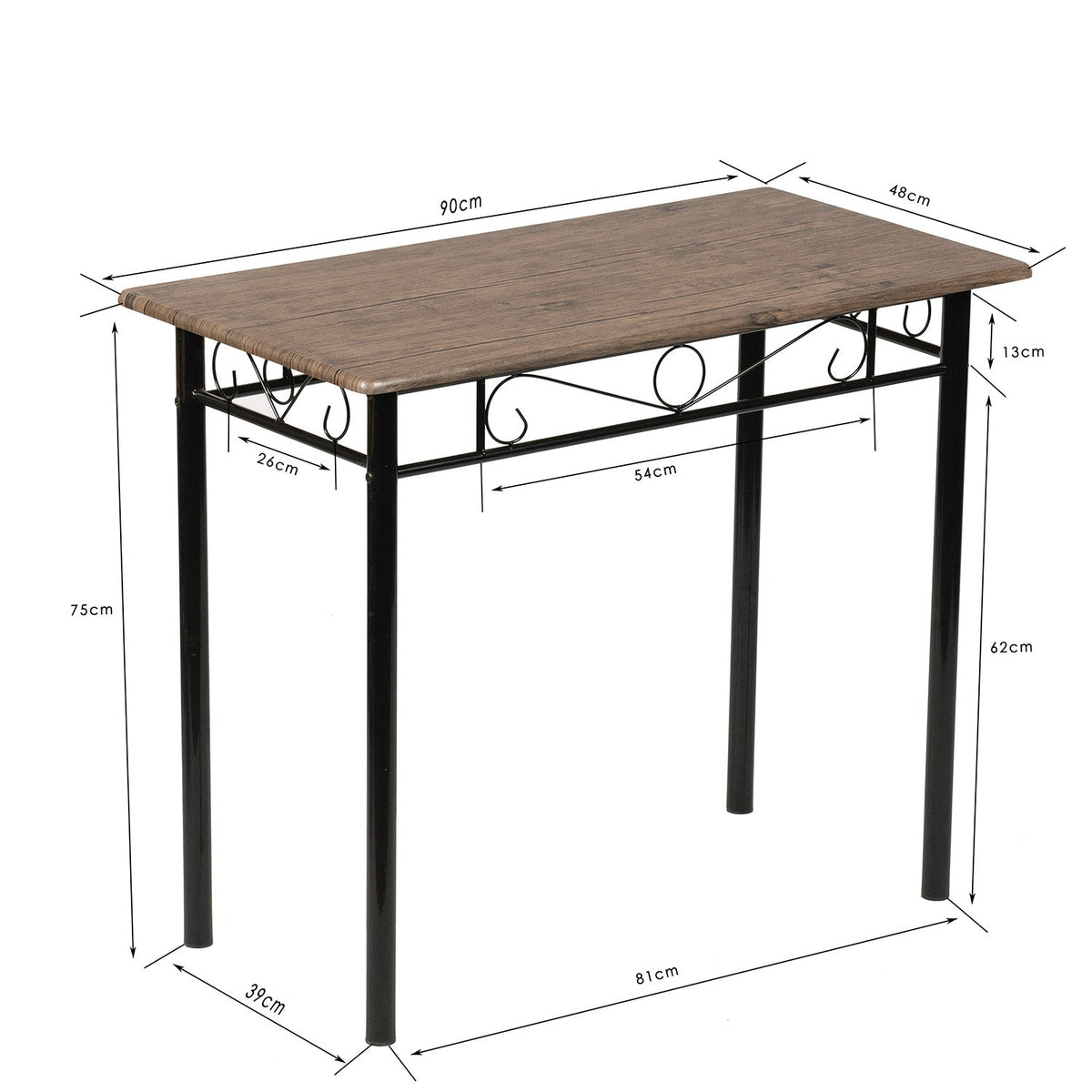 Norseman Vintage Brown Counter Dining Table