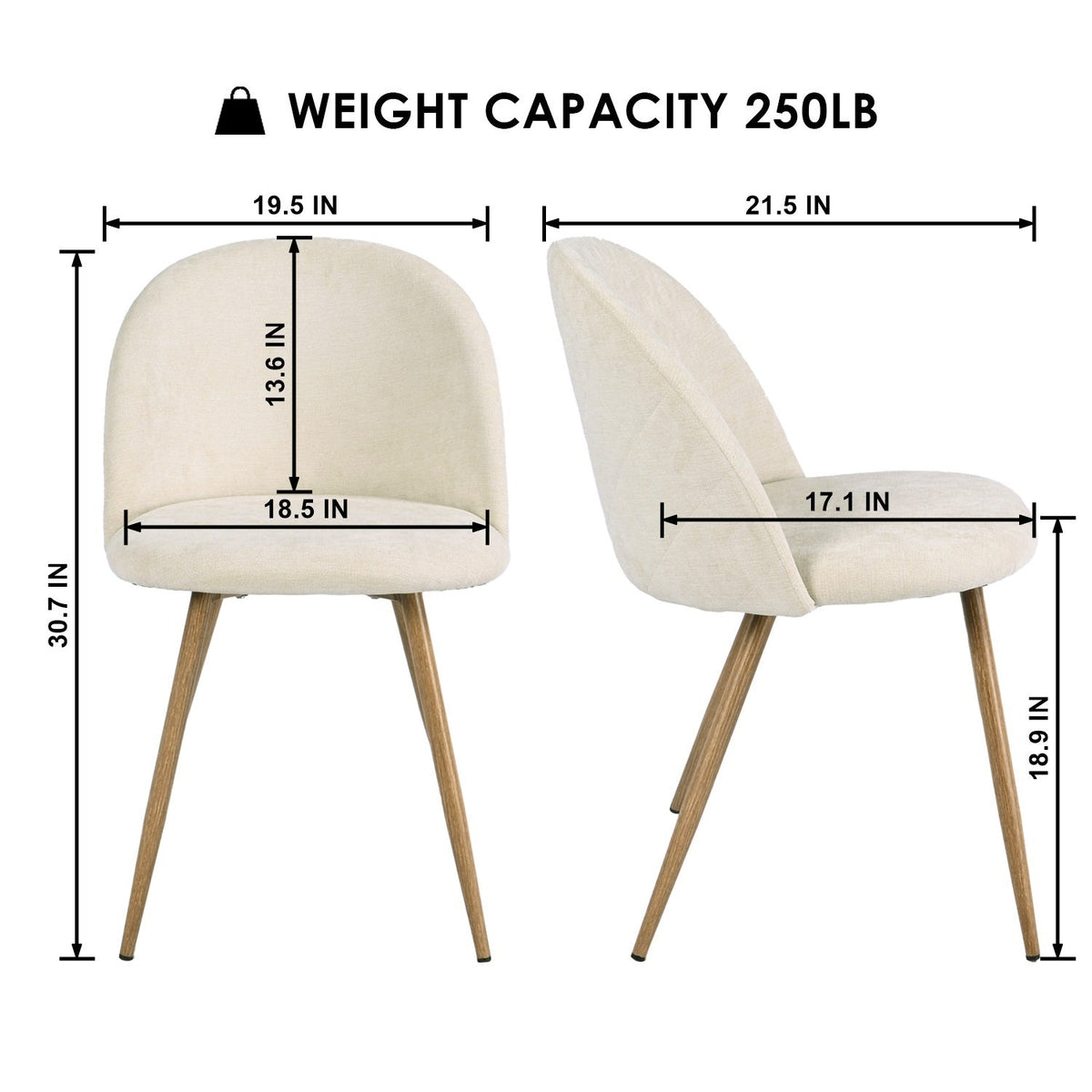 Puz-Dc002 Biscuit Dining Chairs