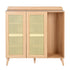 Pythia Faux Rattan Accent Cabinet