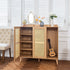 Pythia Faux Rattan Accent Cabinet