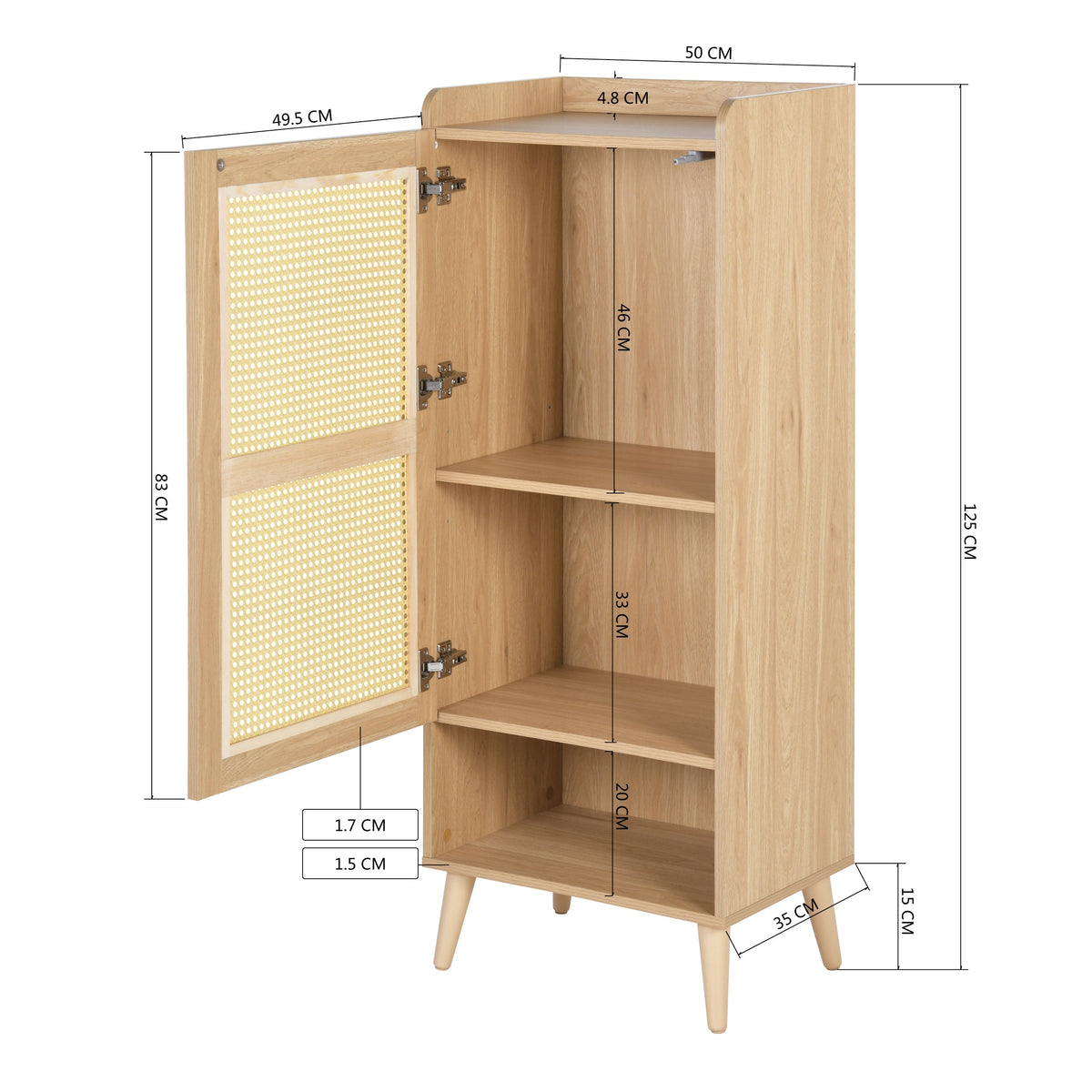 Queralt Faux Rattan Shoe Cabinet
