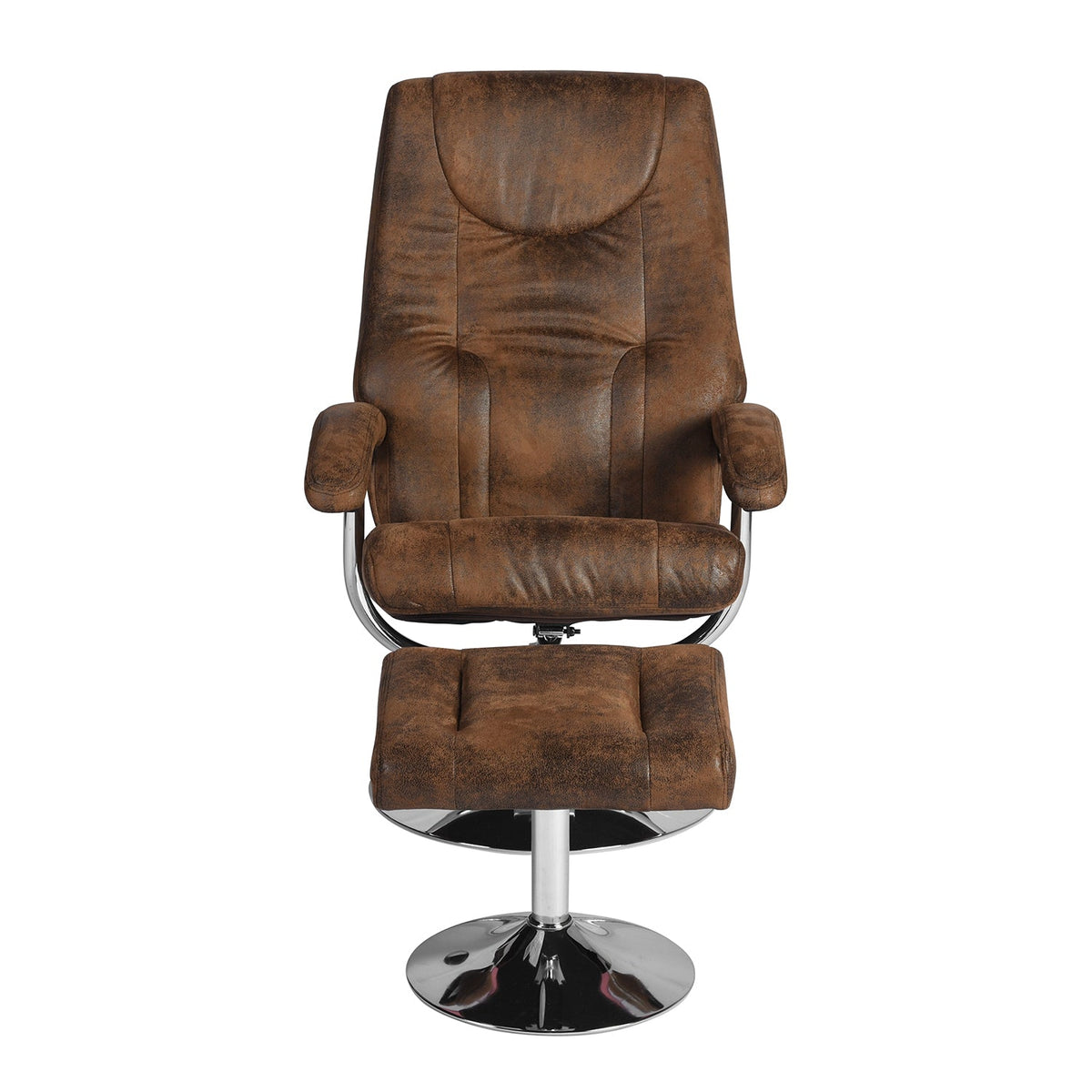 Reddish Recliner With Footrest