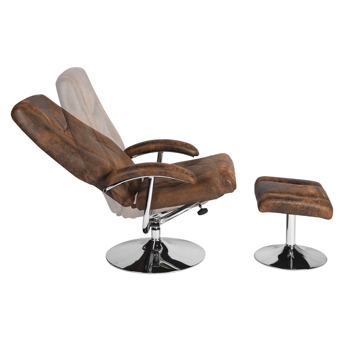 Reddish Recliner With Footrest