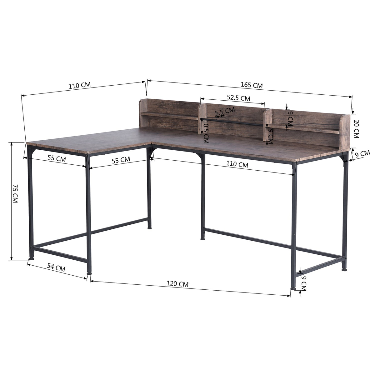 Rollins L Shape Working Table