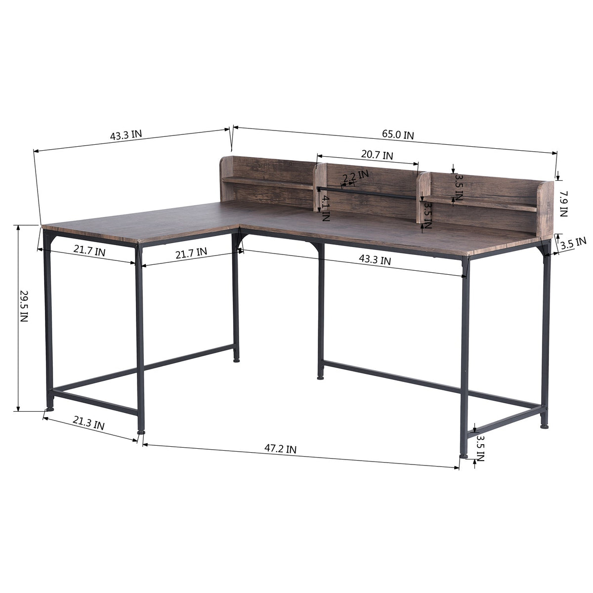 Rollins L Shape Working Table