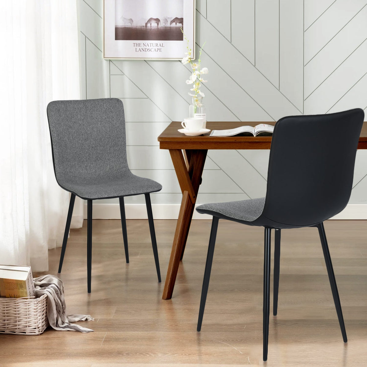 Scargill Grey  Fellce  Pu Dining Chairs