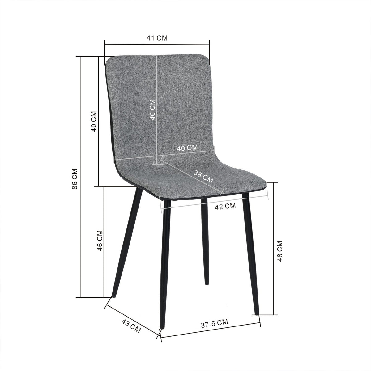 Scargill Grey  Fellce  Pu Dining Chairs