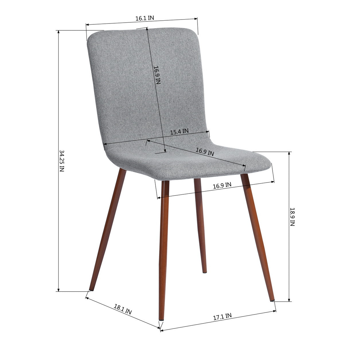 Scargill Grey Oak Leg Dining Chairs