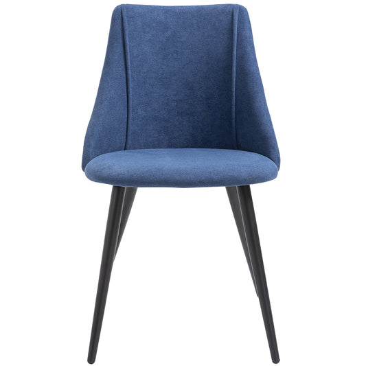 Smeg Dark Blue Black Leg Dining Chairs