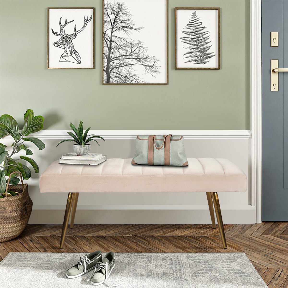Theis Blush Ottomans