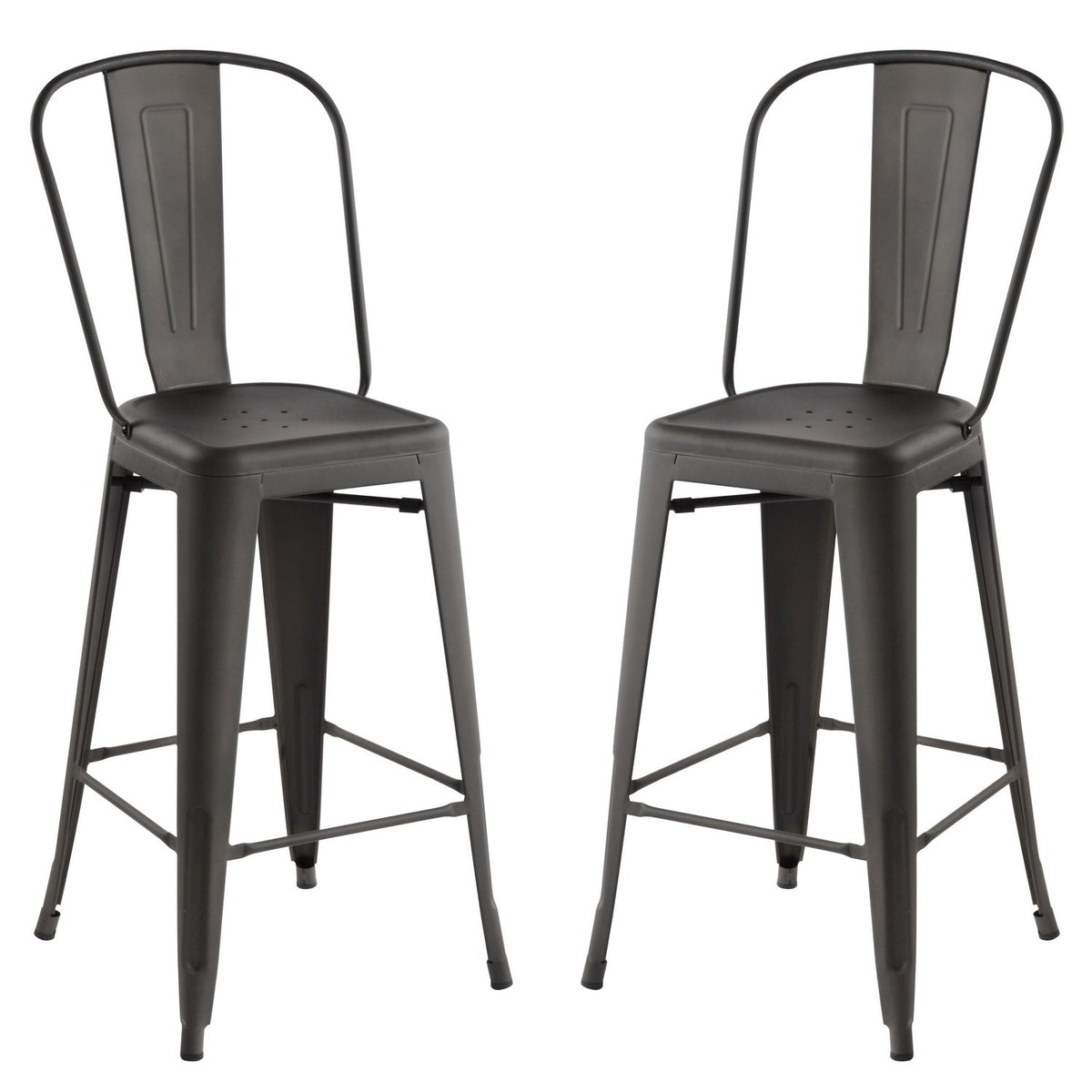 Thocar 29 Gun Metal Bar Stool