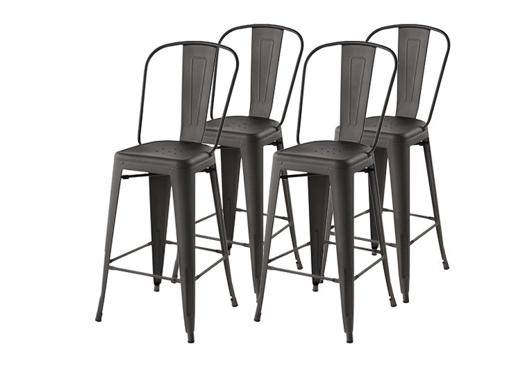 Thocar 29 Gun Metal Bar Stool