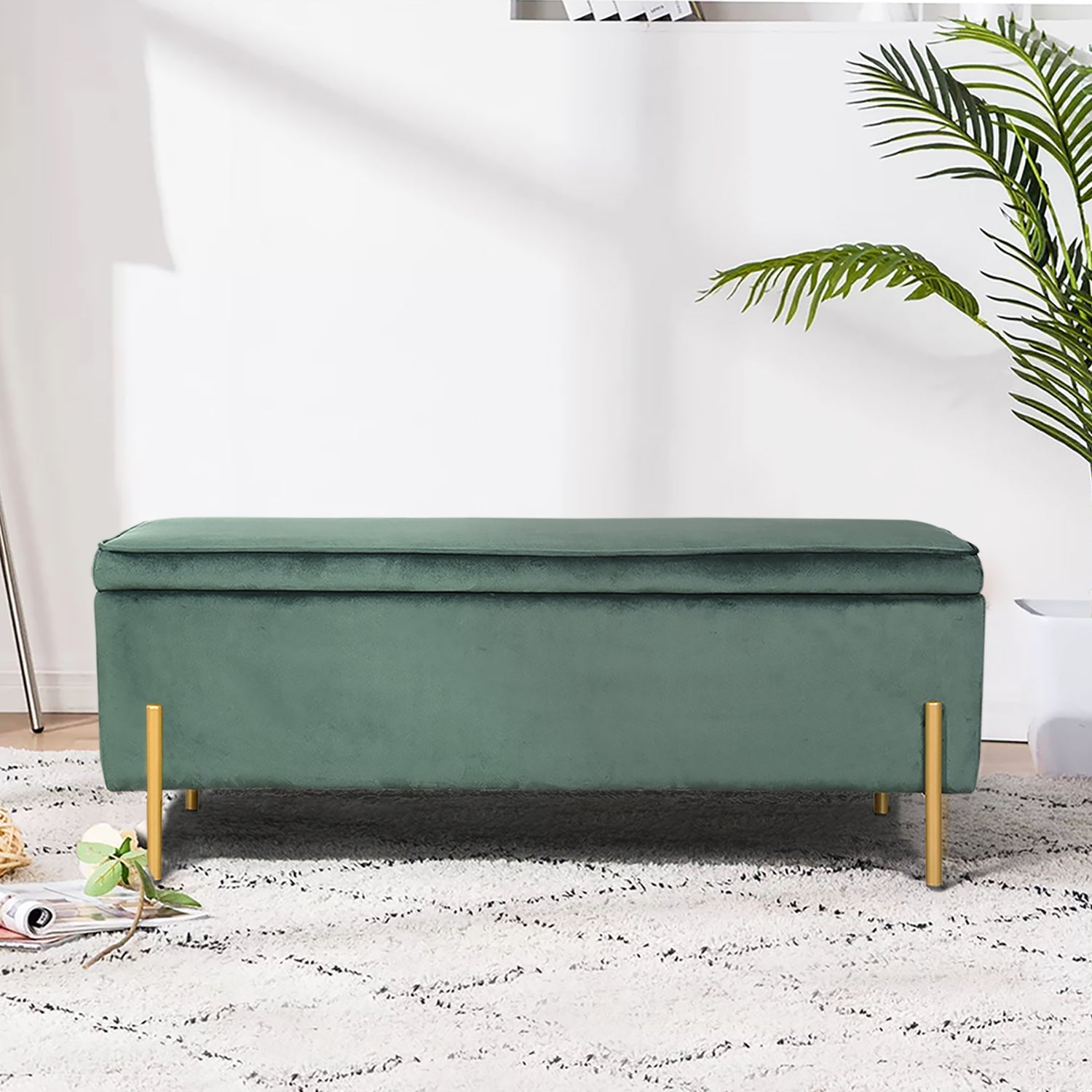 Tudor Green Ottoman