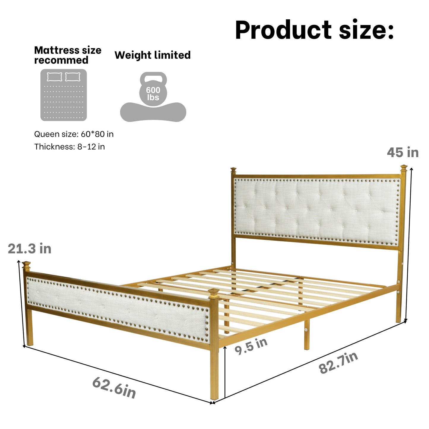 Veleda Queen Beige Beds
