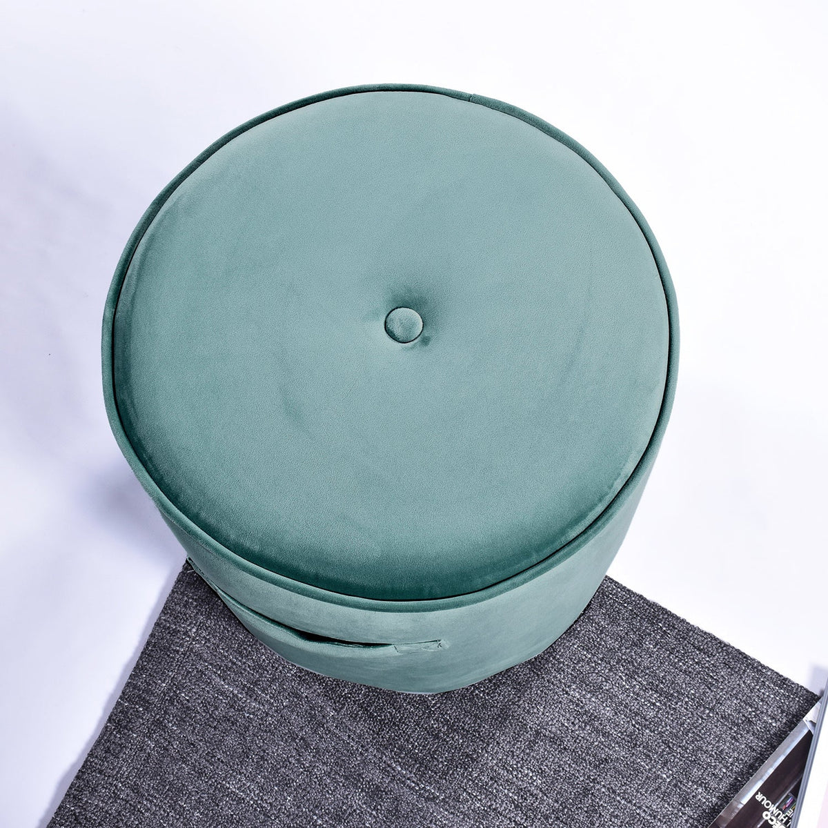 Waihi Handle Aqua  Ottomans