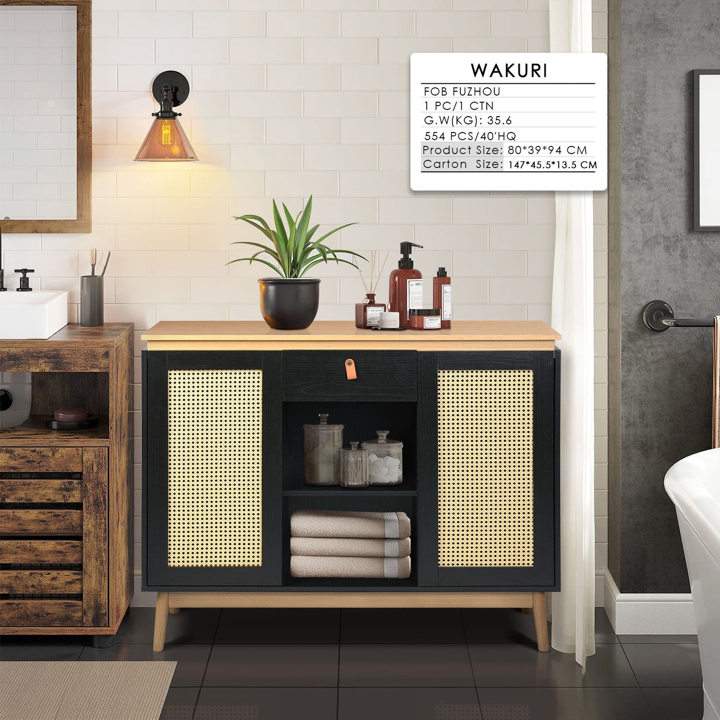 Wakuri Rattan Sideboard