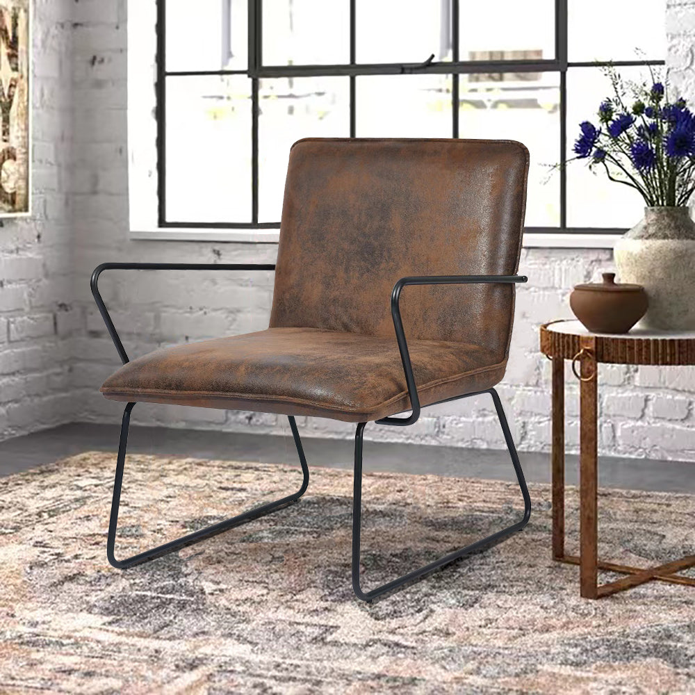 Zack Suede Accent Chair