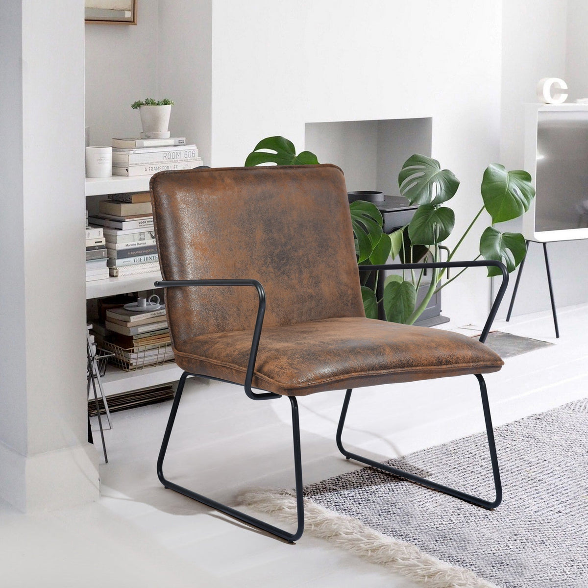 Zack Suede Accent Chair