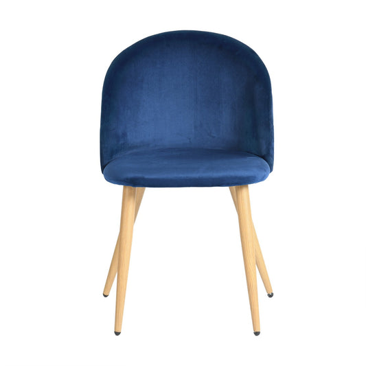 Zomba Dark Blue Velvet Ukfr Dining Chairs
