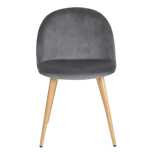 Zomba Grey Velvet Dining Chairs