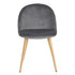 Zomba Grey Velvet Dining Chairs