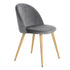 Zomba Grey Velvet Dining Chairs