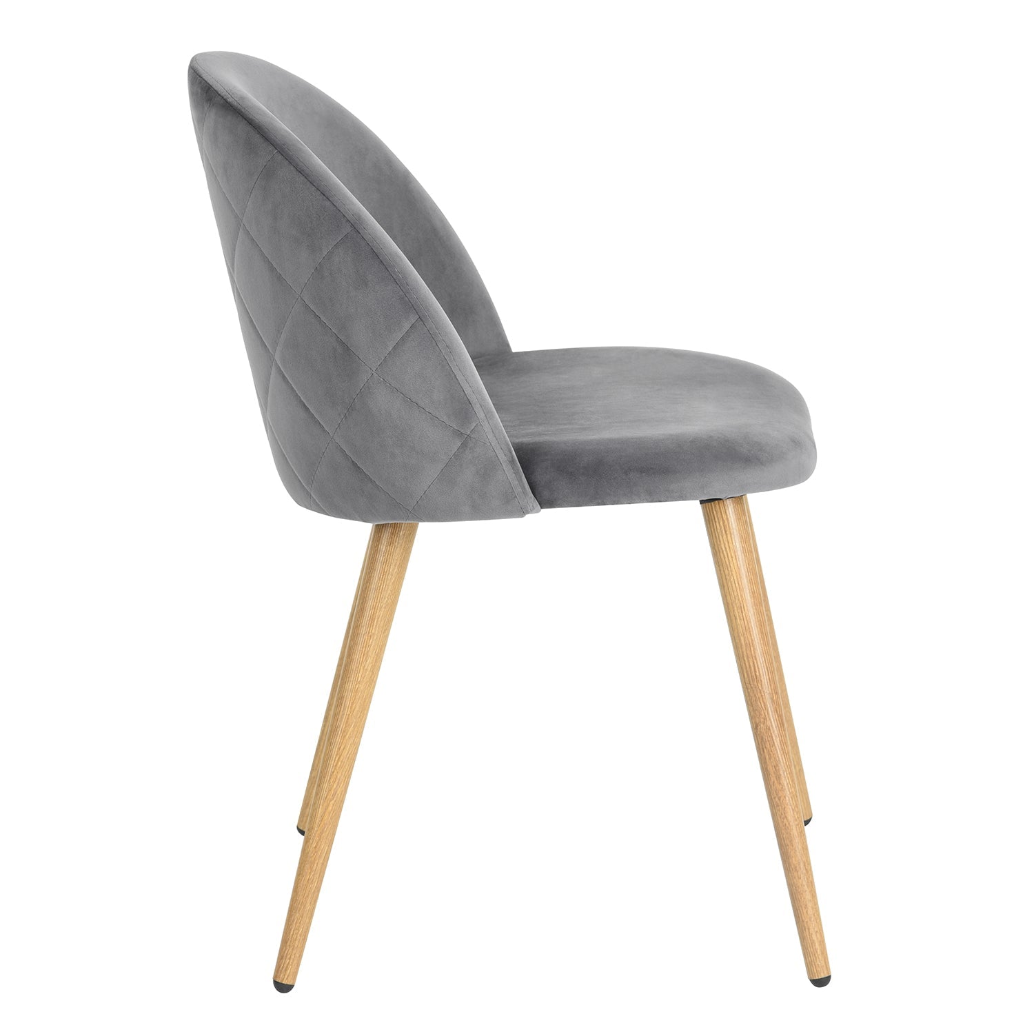 Zomba Grey Velvet Dining Chairs