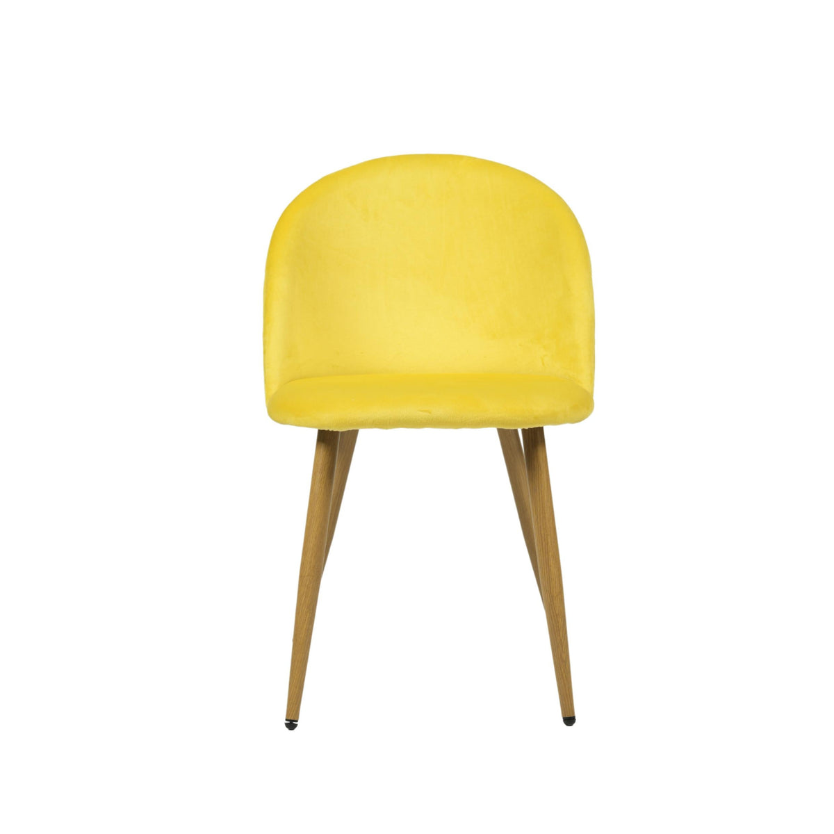Zomba Velvet Yellow Dining Chairs
