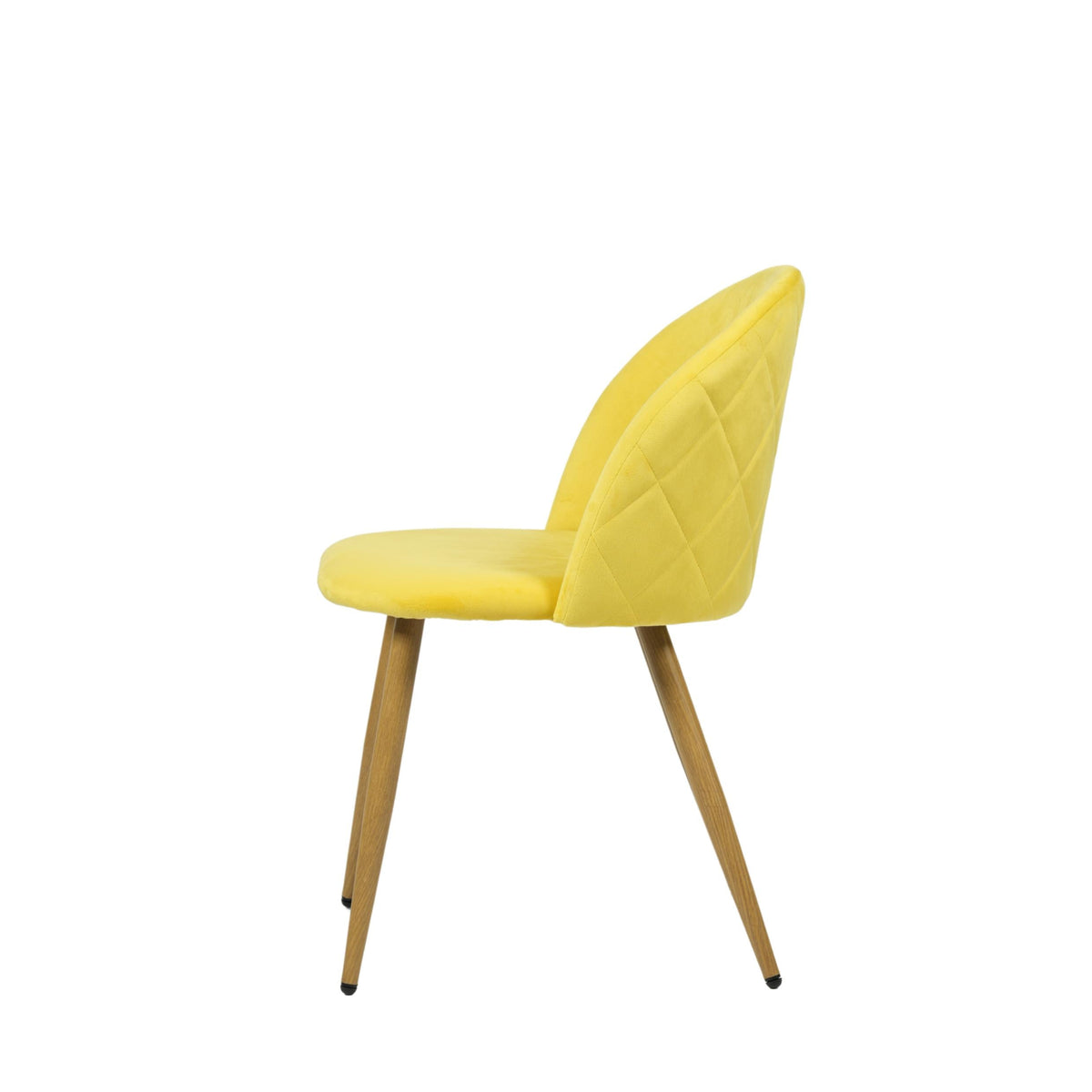 Zomba Velvet Yellow Dining Chairs