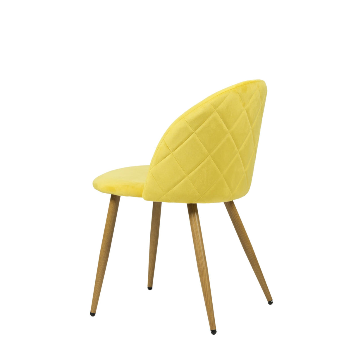 Zomba Velvet Yellow Dining Chairs