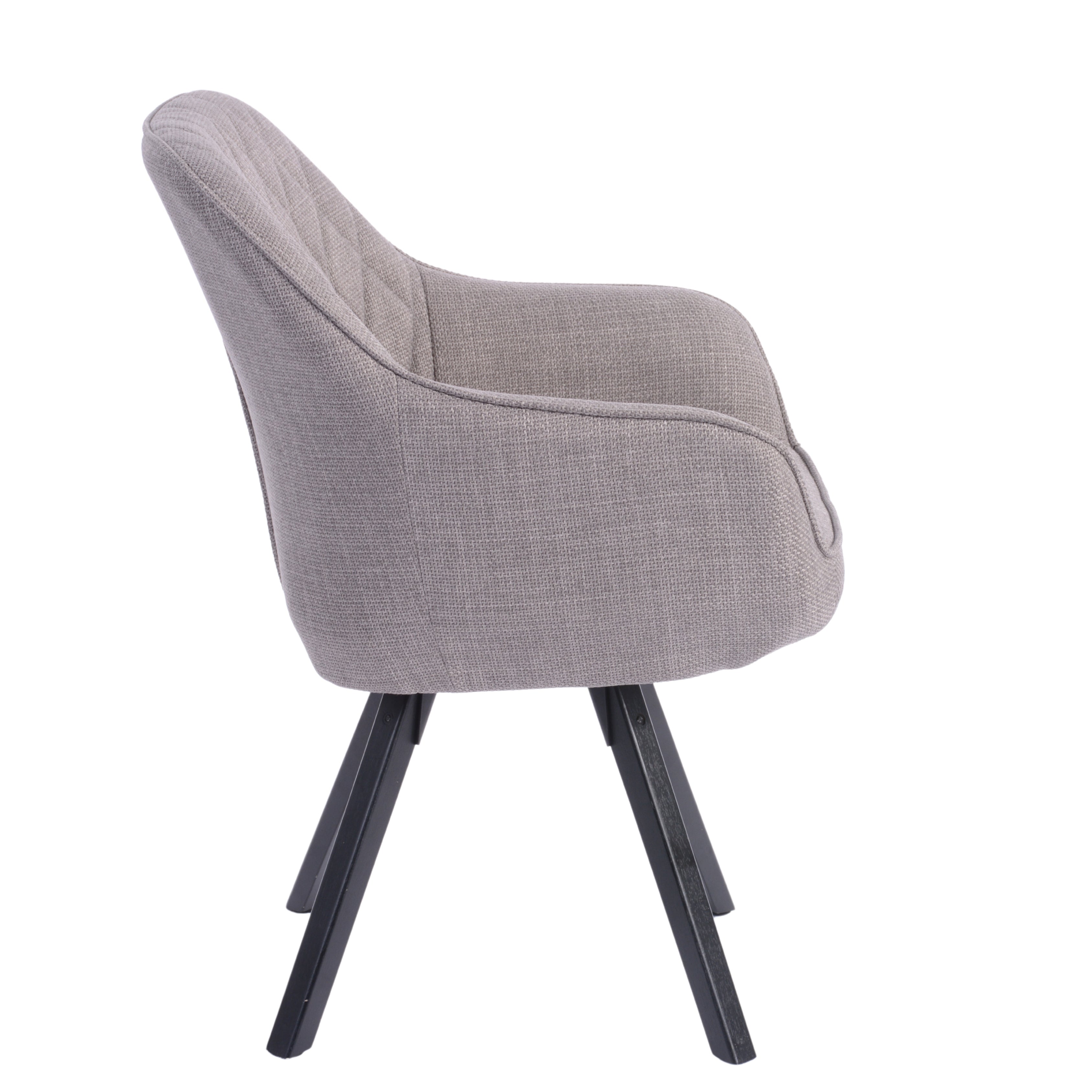 Grey Velvet Wing Dining Chairs